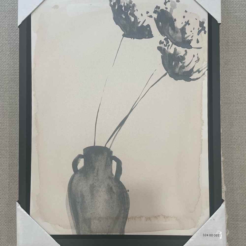 Hearth & Hand with Magnolia Floral Vase Framed Wall Art 13" x 17" - Picture 2 of 5